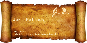 Jekl Melinda névjegykártya